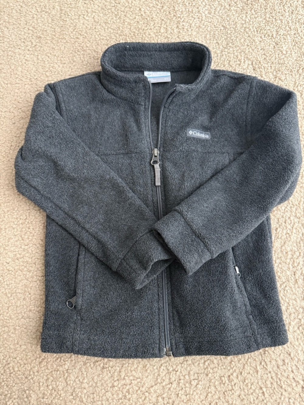 Columbia Charcoal Gray Fleece Zip Jacket